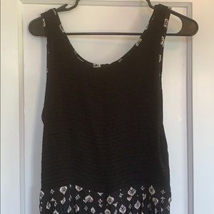 black&white wide leg jumpsuit adorable tie back XL